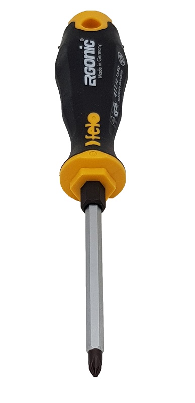 Отвёртка серия 411 Ergonic, PZ1х80 с шестигранником FELO 411 102 40