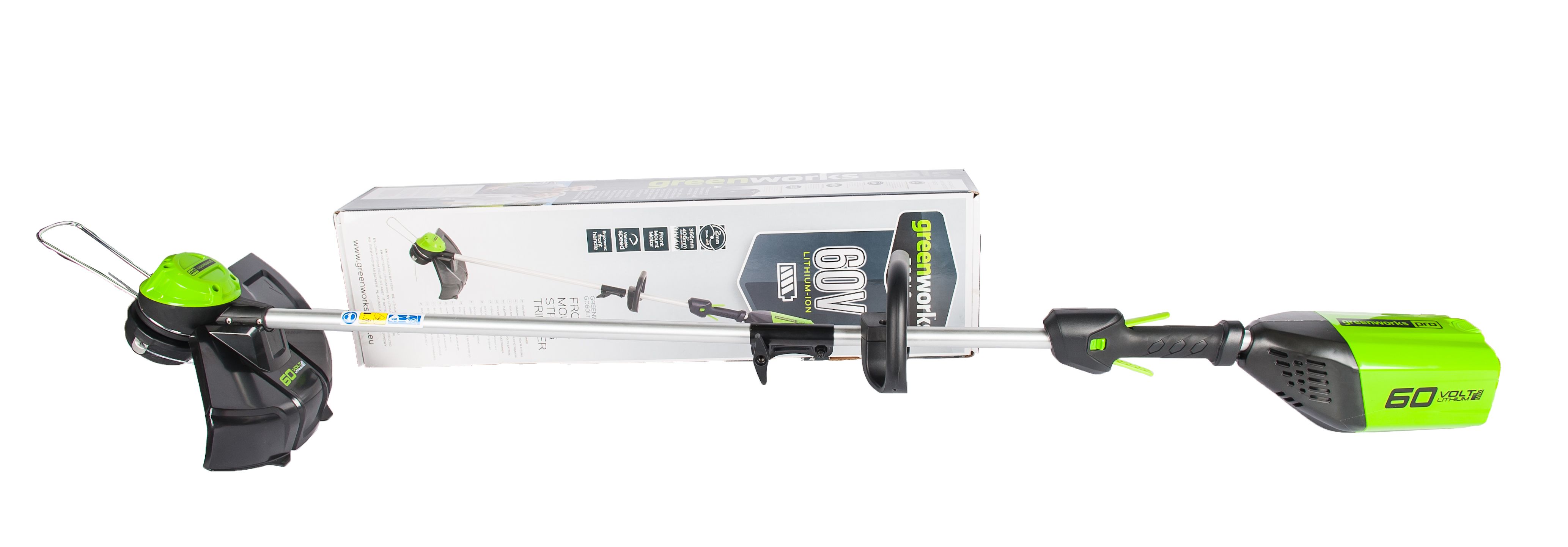 Триммер аккумуляторный Greenworks 40 см 60V GD60LT, бесщёточный, без АКБ и ЗУ