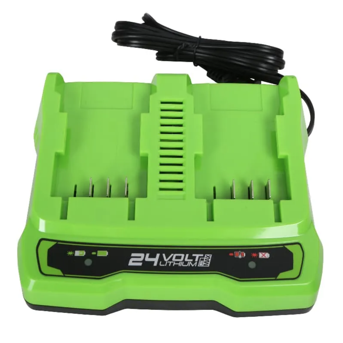 Зарядное устройство двойное Greenworks 24V G24X2UC2 2931907 (с двумя слотами)