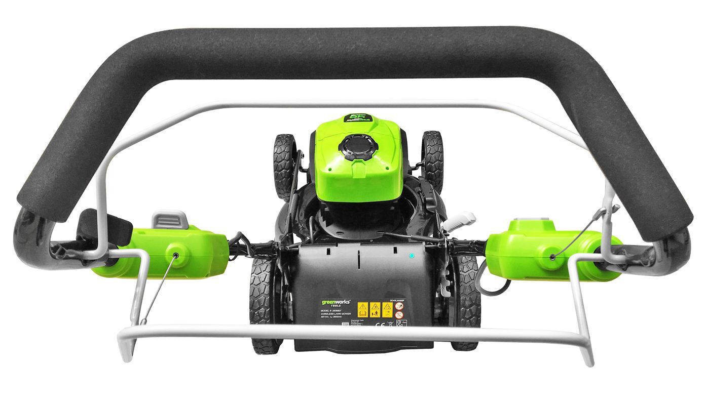 Газонокосилка аккумуляторная самоходная Greenworks 46 см 40V GD40LM46SPK5, бесщёточная, с АКБ на 5 А*ч и ЗУ