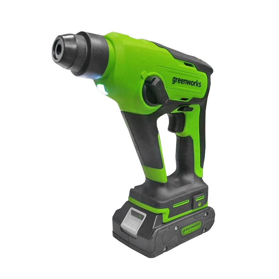 Перфоратор аккумуляторный Greenworks 24V 1,2 Дж GD24SDS1 3803107, бесщеточный, без АКБ и ЗУ