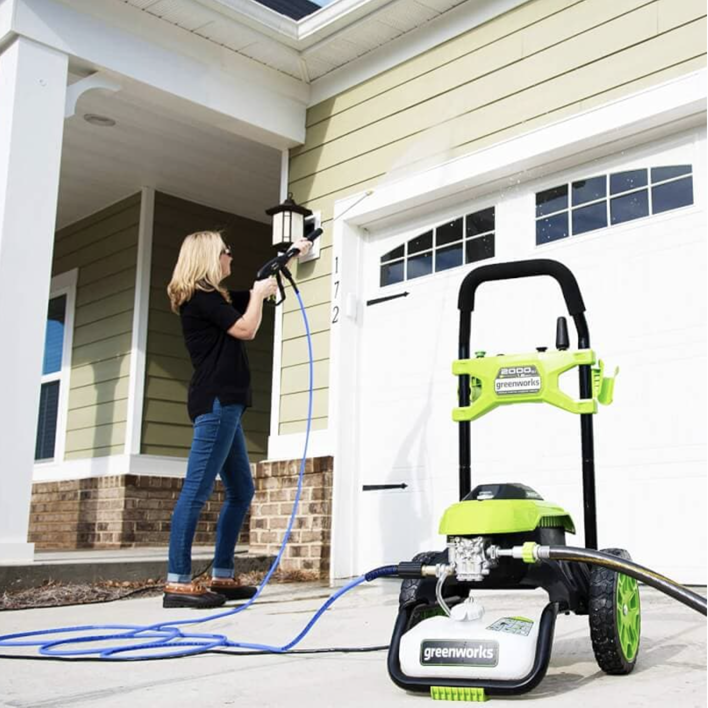 Мойка высокого давления 140 бар 1800 Вт электрическая Greenworks GHP2000 5105507