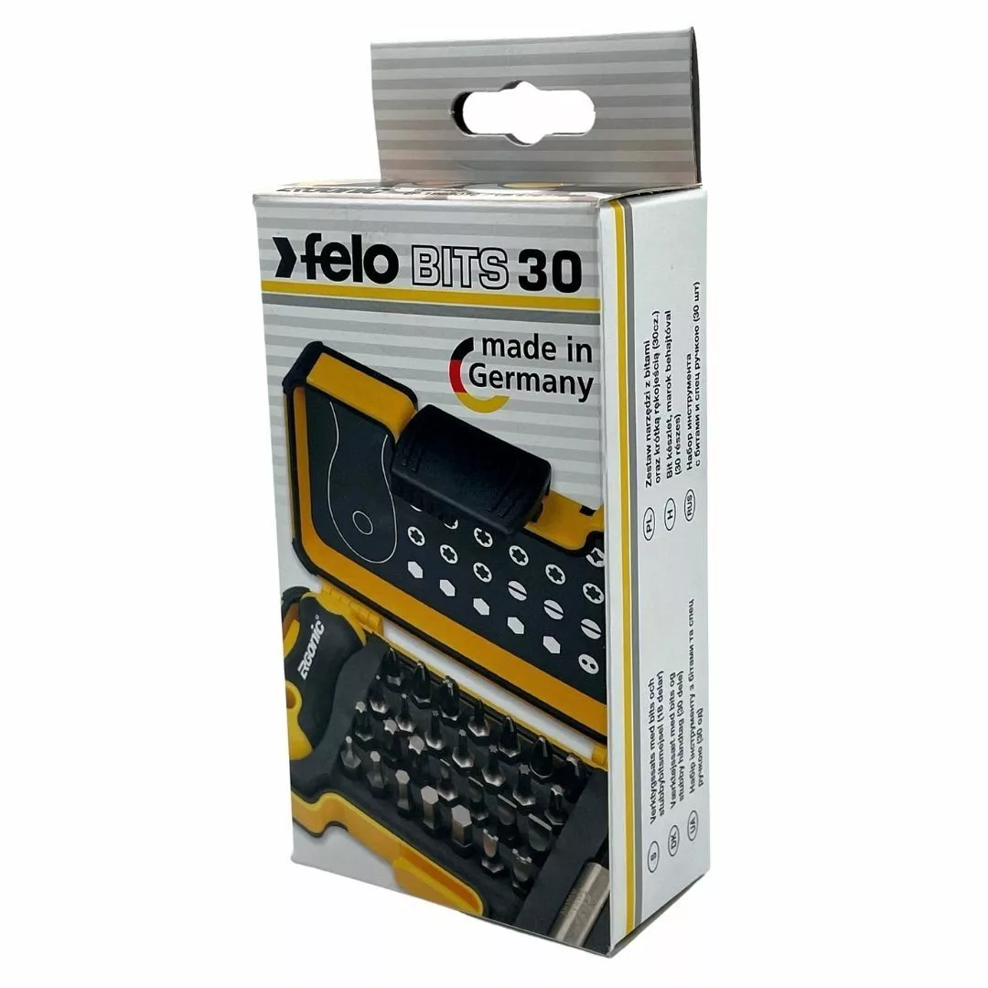 Felo Набор бит SL/PZ/PH/HEX/Tx с рукояткой ERGONIC  и битодержателем в кейсе, 30 шт 02073006