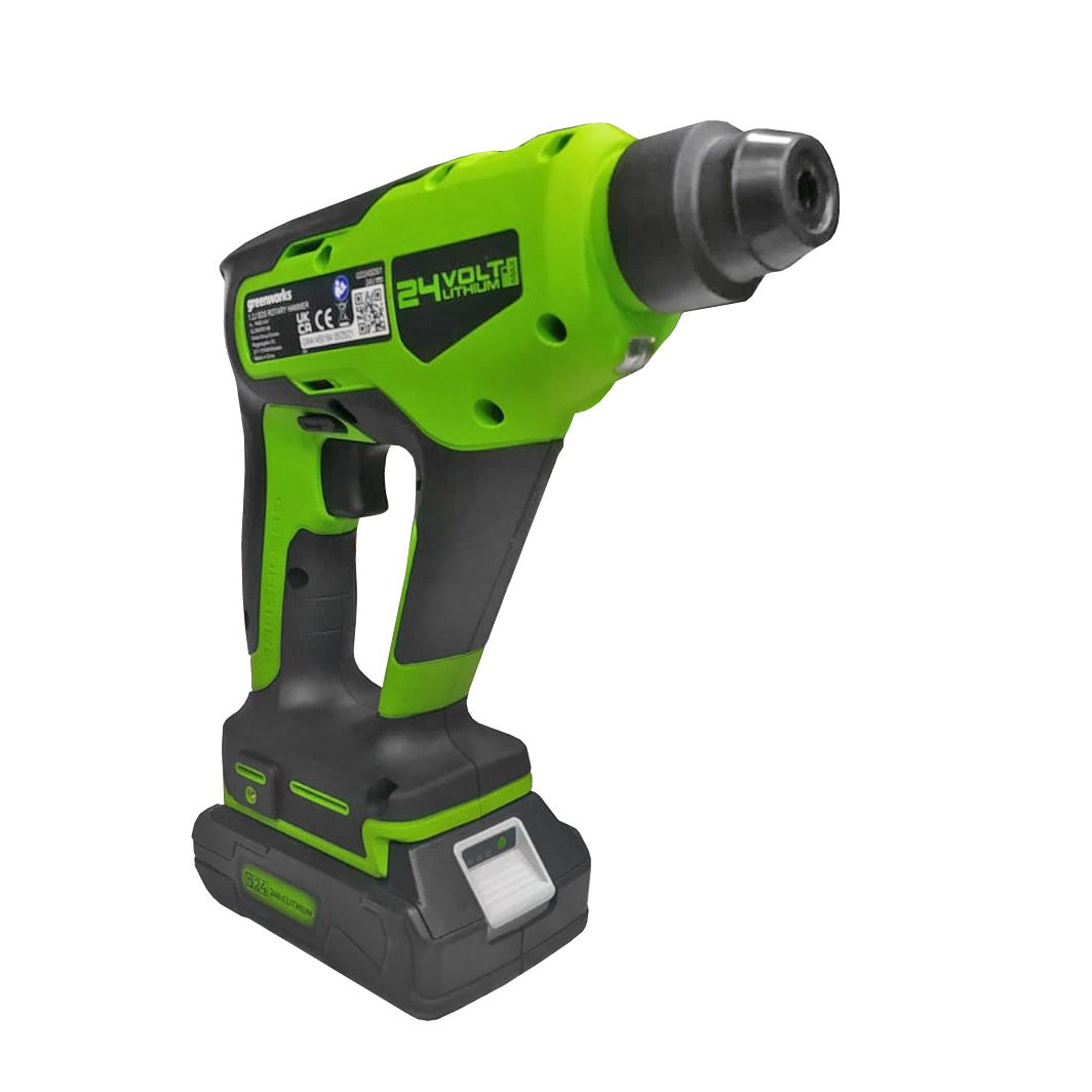 Перфоратор аккумуляторный Greenworks 24V 1,2 Дж GD24SDS1 3803107, бесщеточный, без АКБ и ЗУ