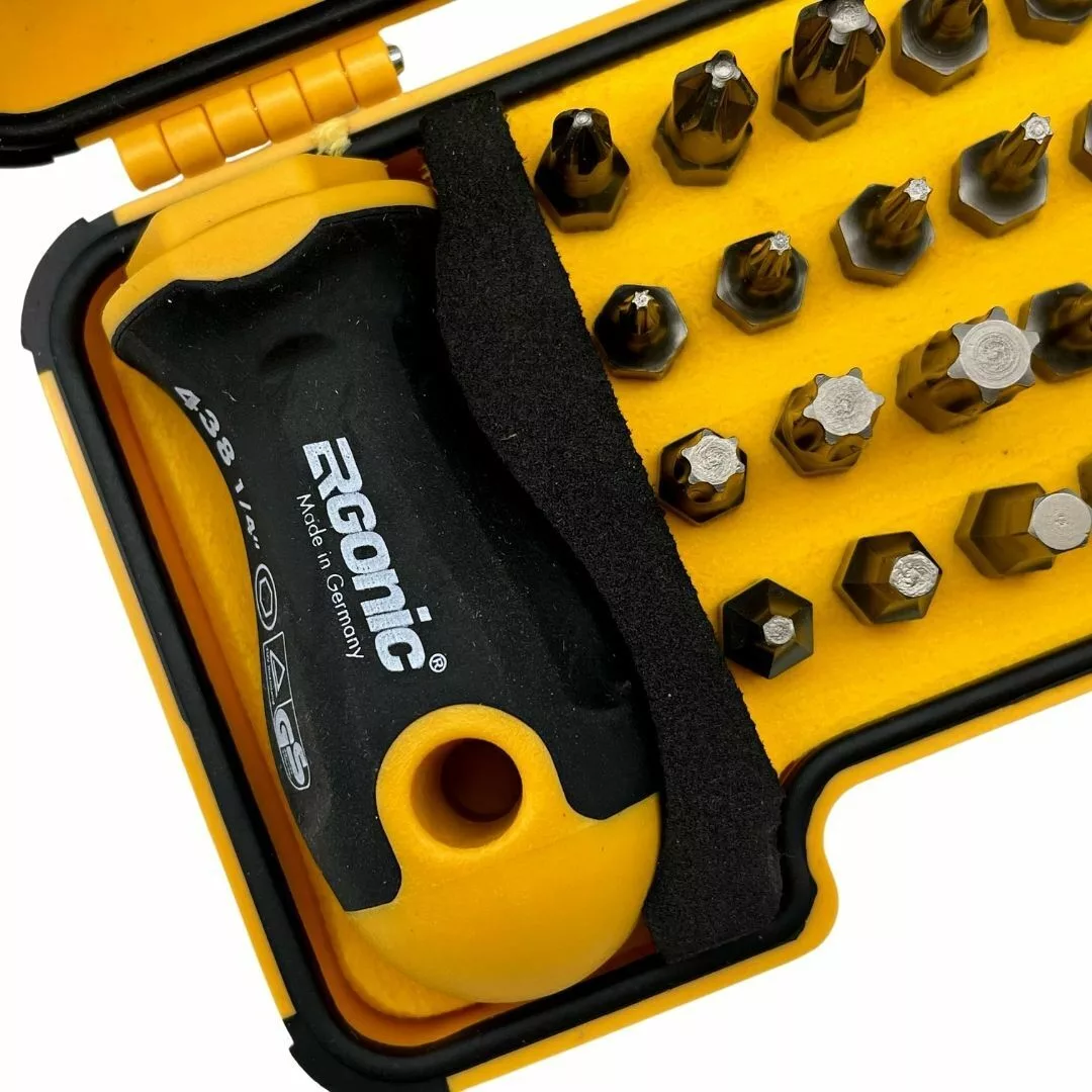 Felo Набор бит SL/PZ/PH/HEX/Tx с рукояткой ERGONIC  и битодержателем в кейсе, 30 шт 02073006
