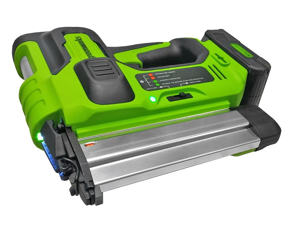Гвоздезабивной пистолет (нейлер) аккумуляторный Greenworks 24V GD24BN 3400707, бесщёточный, без АКБ и ЗУ