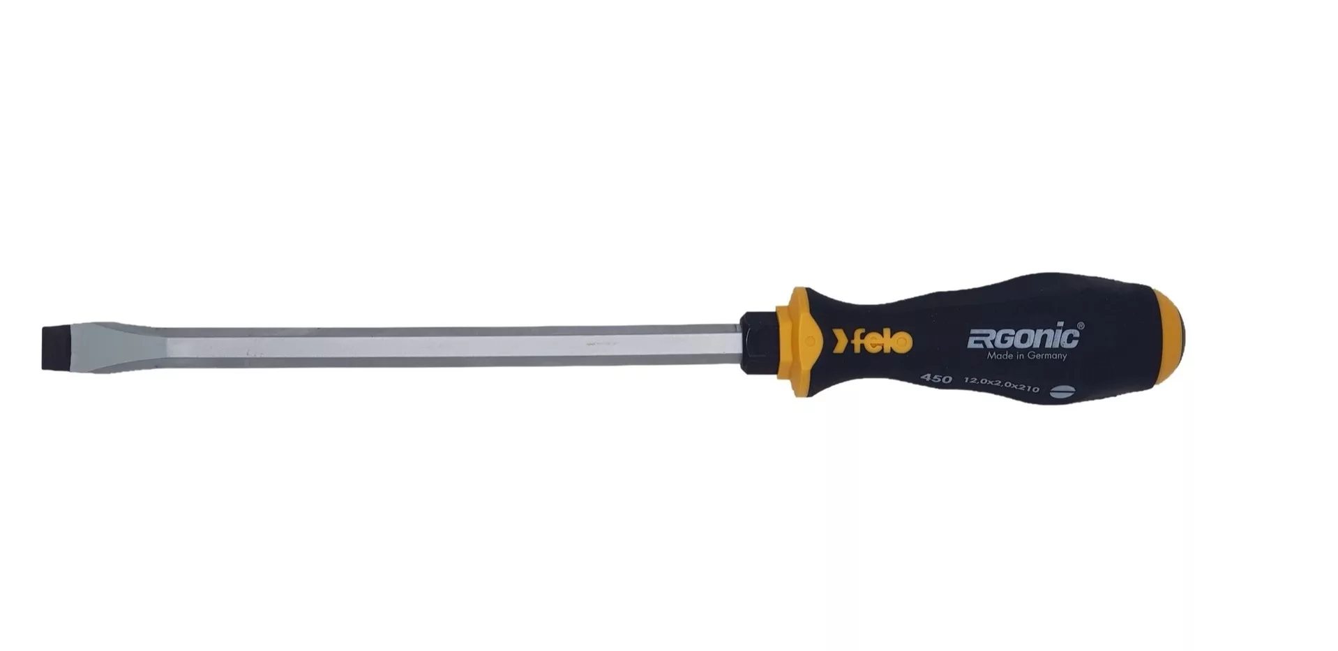 Отвертка плоская шлицевая ударная Ergonic 12,0X2,0X210 FELO 45012040