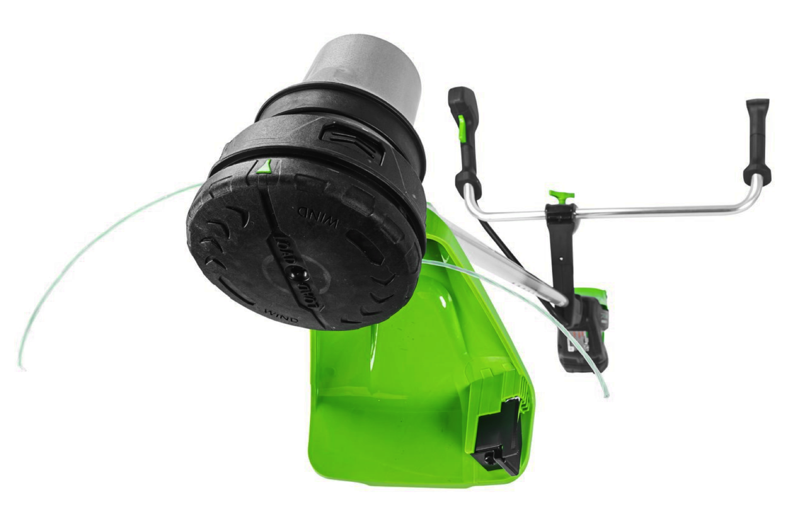 Триммер аккумуляторный с велосипедными ручками Greenworks 45 см 82V 2110707, бесщёточный, без АКБ и ЗУ