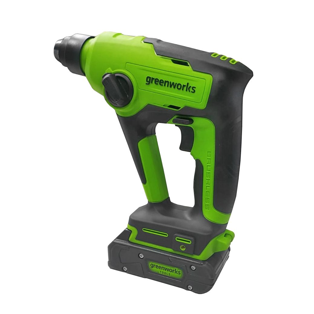 Перфоратор аккумуляторный Greenworks 24V 1,2 Дж GD24SDS1 3803107, бесщеточный, без АКБ и ЗУ