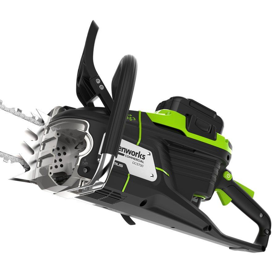 Пила цепная 46 см (3,6 кВт) аккумуляторная Greenworks 82V OCS600 2009607, бесщёточная, без АКБ и ЗУ