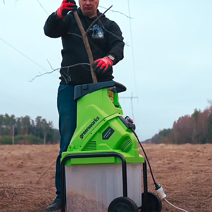Измельчитель с ящиком электрический Greenworks 230V GACSB 2500W 2206707
