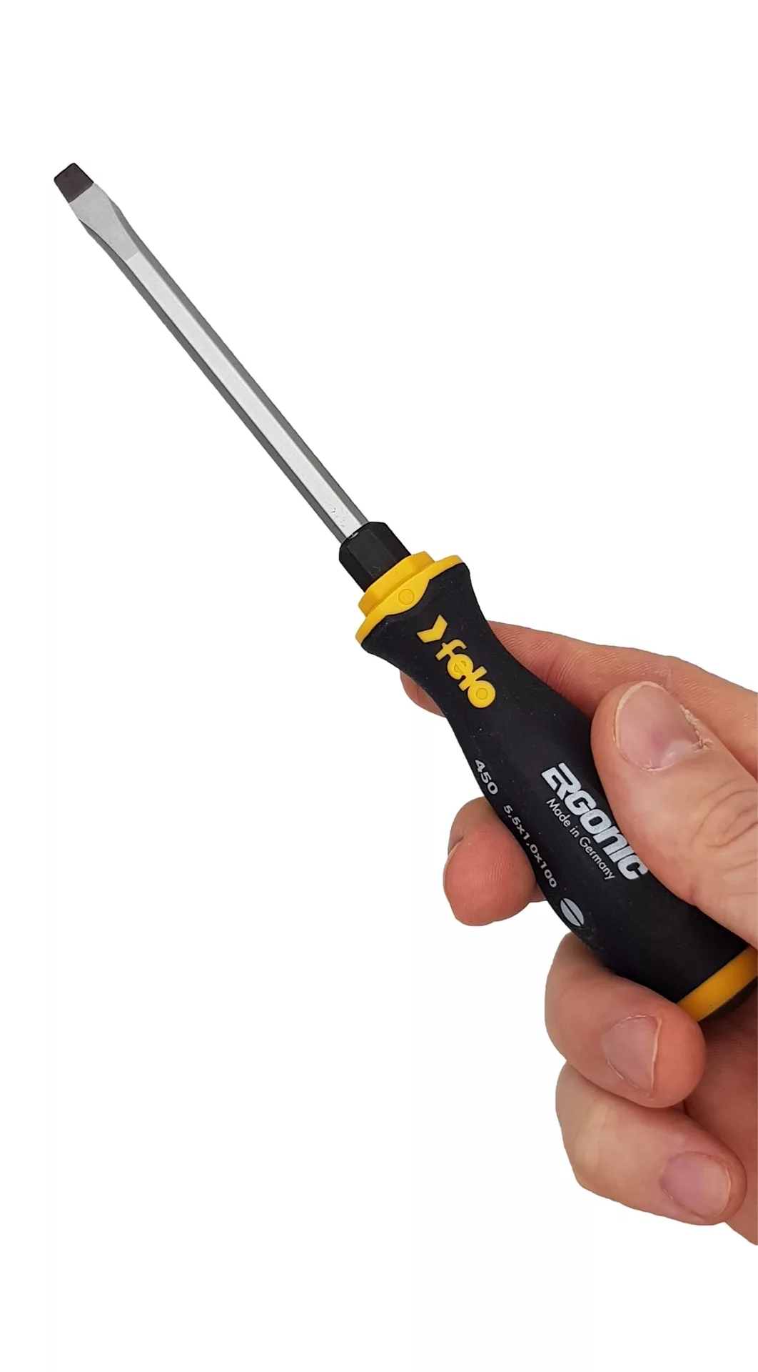 Отвертка плоская шлицевая ударная Ergonic 5,5X1,0X100 FELO 45005540