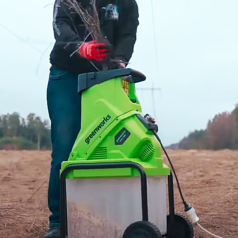 Измельчитель с ящиком электрический Greenworks 230V GACSB 2500W 2206707