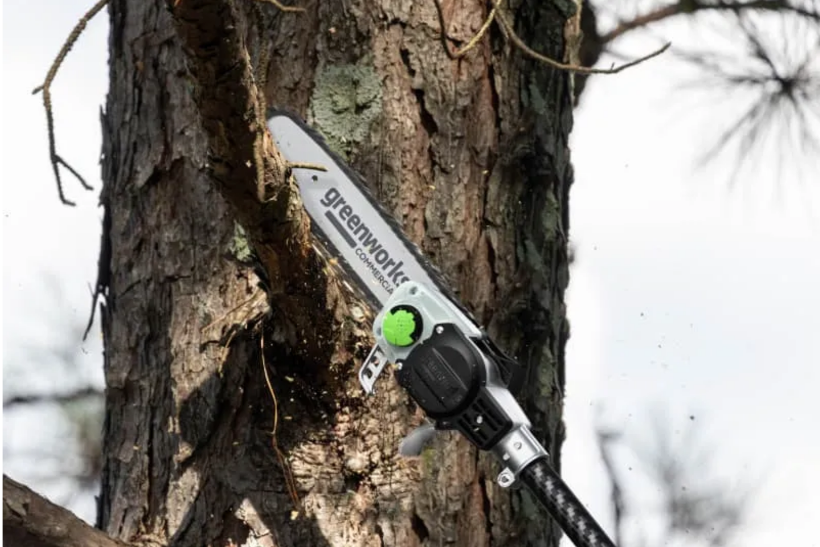 Высоторез – cучкорез аккумуляторный 25 см Greenworks 82V PS102T 1402407, бесщёточный, без АКБ и ЗУ