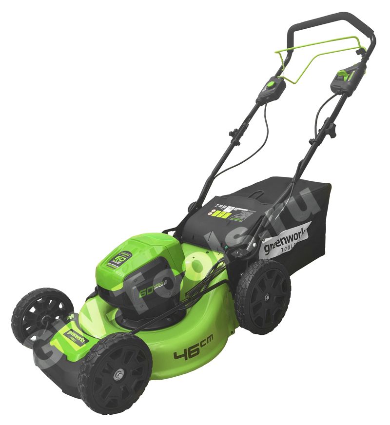 Газонокосилка самоходная аккумуляторная 46 см Greenworks 60V GD60LM46SP 2502907, бесщёточная, без АКБ и ЗУ