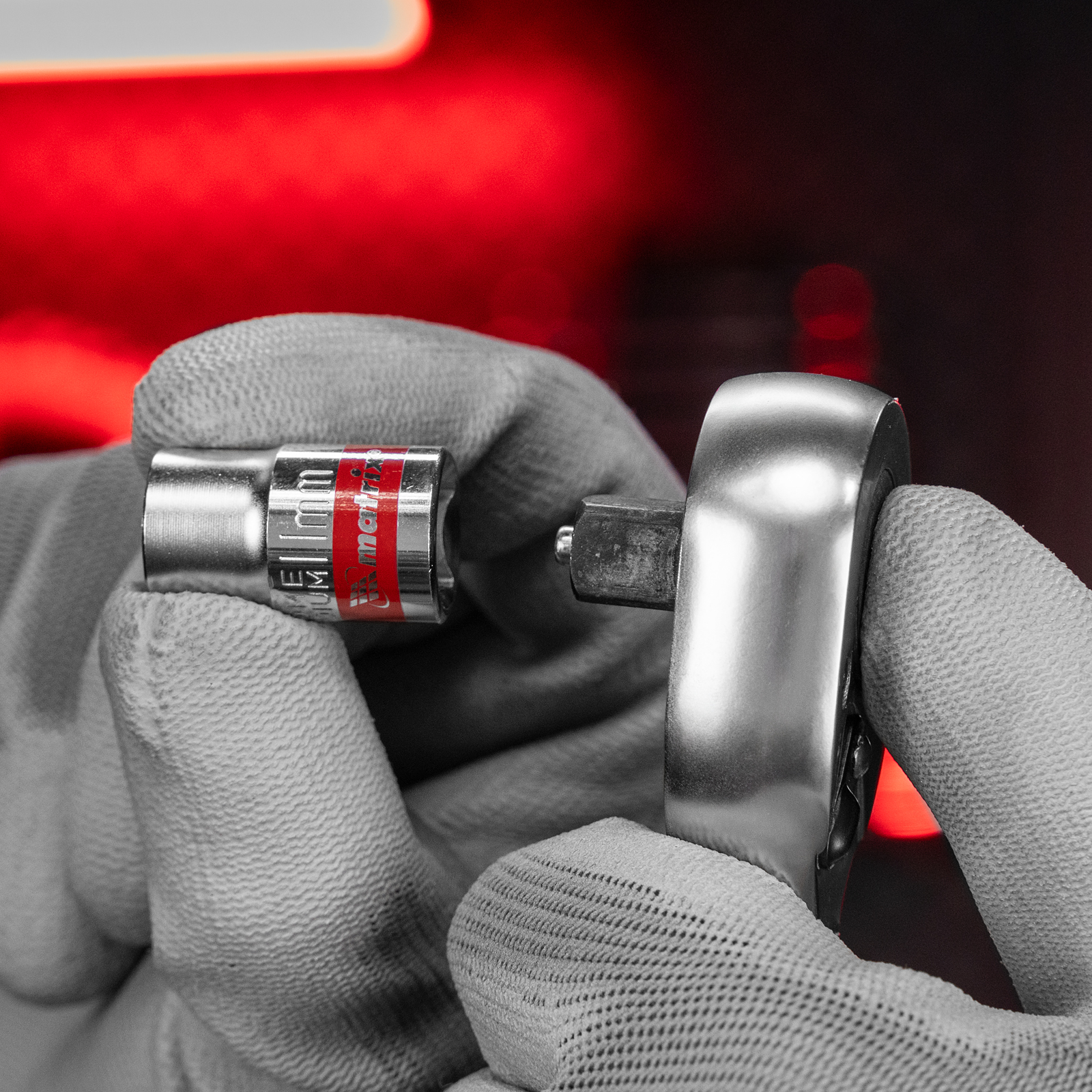 Набор торцевых головок 3/8", шестигранные, CrV, 8-19мм, 10 штук