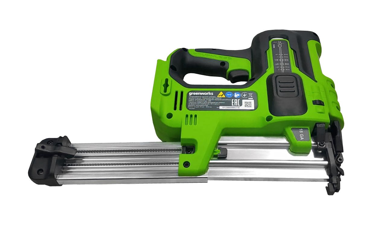 Гвоздезабивной пистолет (нейлер) аккумуляторный Greenworks 24V GD24BN 3400707, бесщёточный, без АКБ и ЗУ