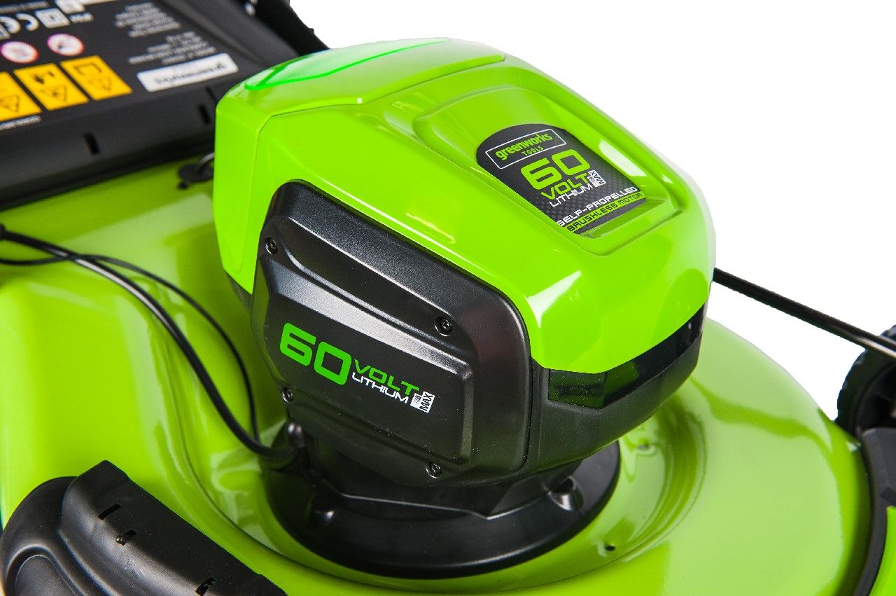 Газонокосилка самоходная аккумуляторная Greenworks 51 см 60V GD60LM51SP, бесщёточная, без АКБ и ЗУ