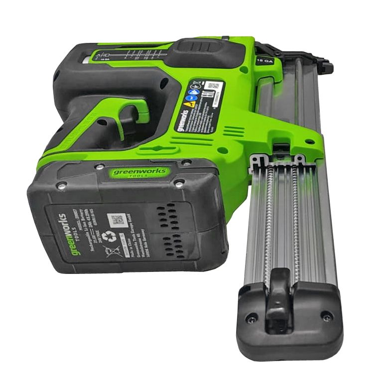 Гвоздезабивной пистолет (нейлер) аккумуляторный Greenworks 24V GD24BN 3400707, бесщёточный, без АКБ и ЗУ