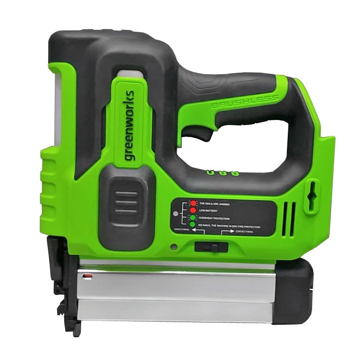 Гвоздезабивной пистолет (нейлер) аккумуляторный Greenworks 24V GD24BN 3400707, бесщёточный, без АКБ и ЗУ