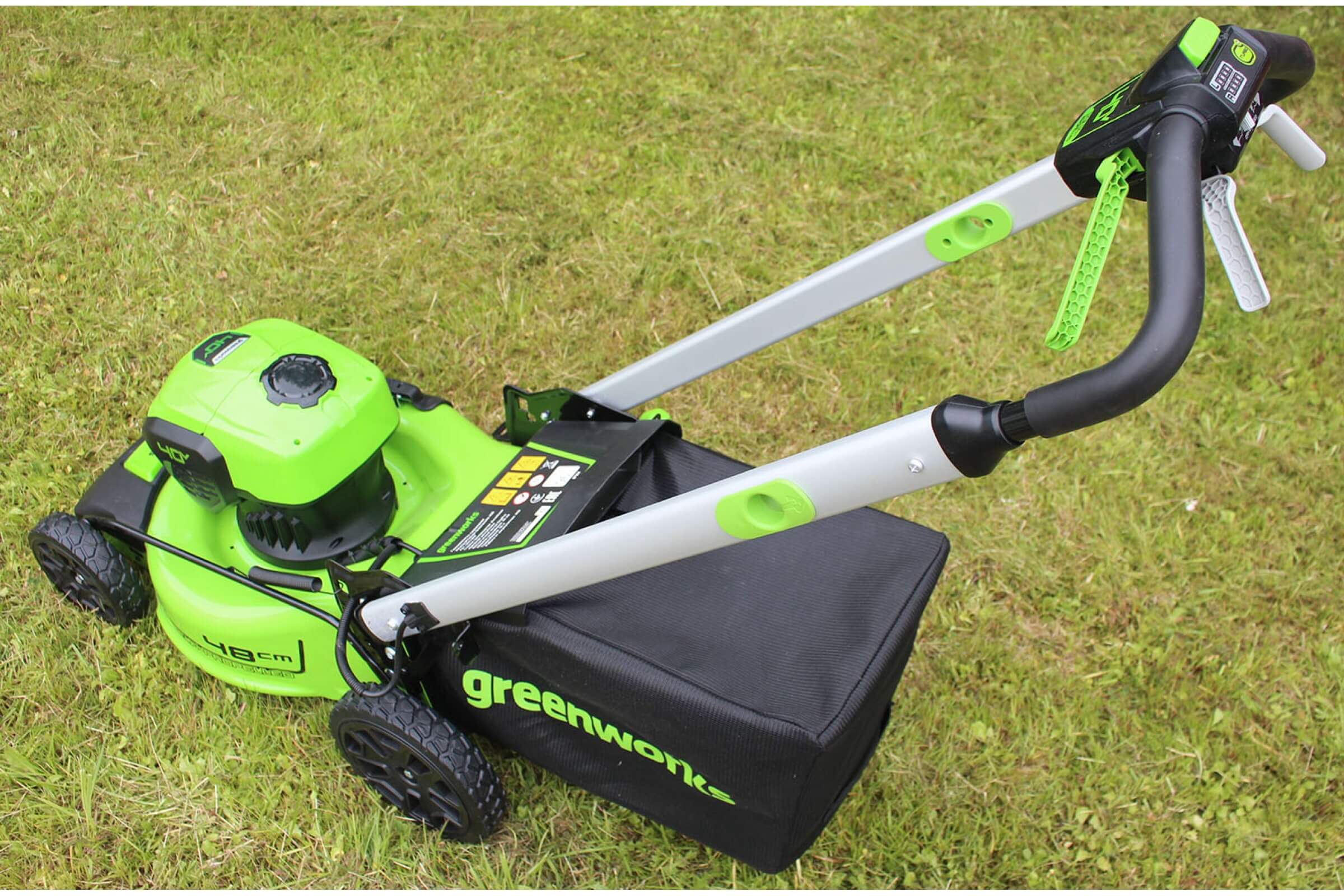 Газонокосилка аккумуляторная самоходная Greenworks 48 см 40V GD40LM48SP 2517407, бесщёточная, без АКБ и ЗУ