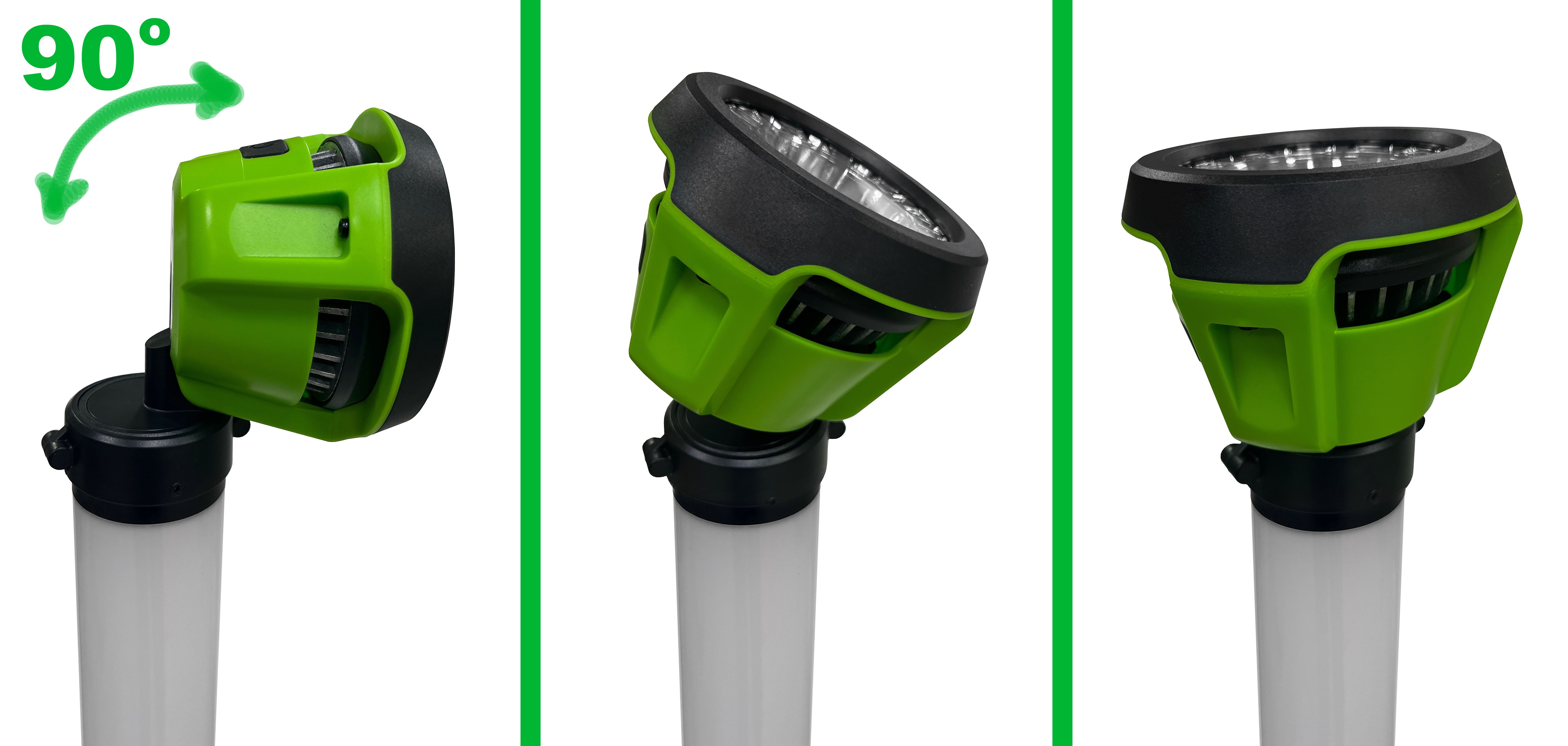 Мачта светодиодная осветительная 2-в-1 (2200 лм) аккумуляторная Greenworks 24V 3401107, без АКБ и ЗУ