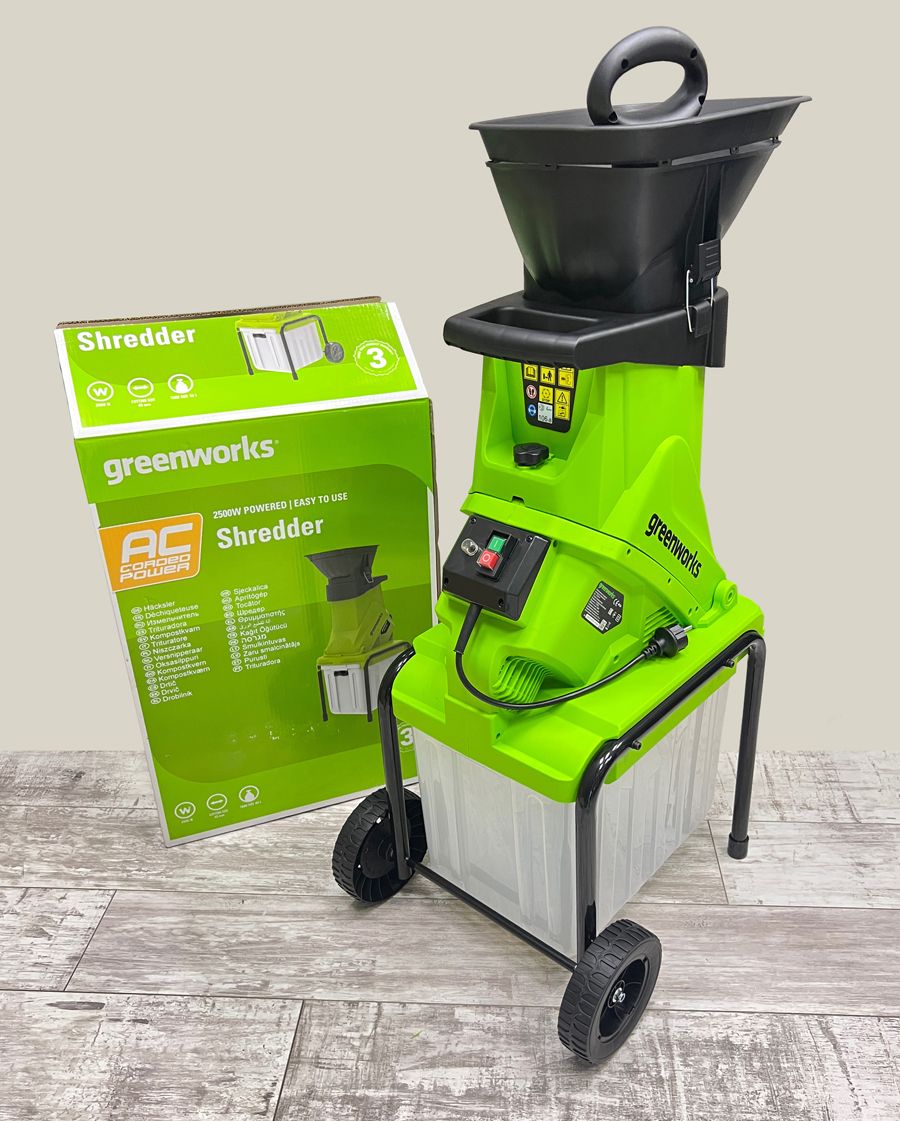 Измельчитель с ящиком электрический Greenworks 230V GACSB 2500W 2206707