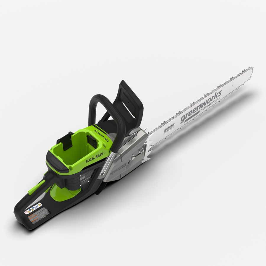 Пила цепная 51 см (5 кВт) аккумуляторная Greenworks 82V OCS800 2009707, бесщёточная, без АКБ и ЗУ