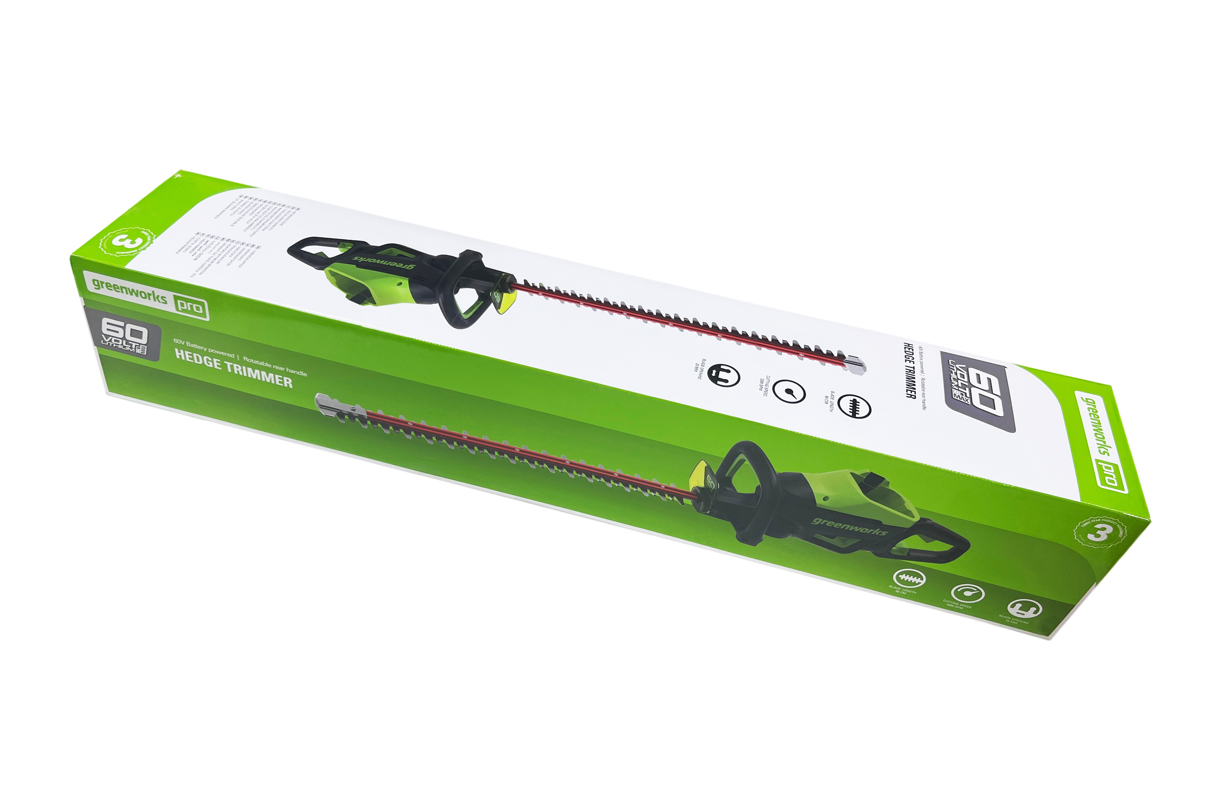 Кусторез аккумуляторный 66 см Greenworks 60V GD60HT66 2206507, бесщеточный, без АКБ и ЗУ