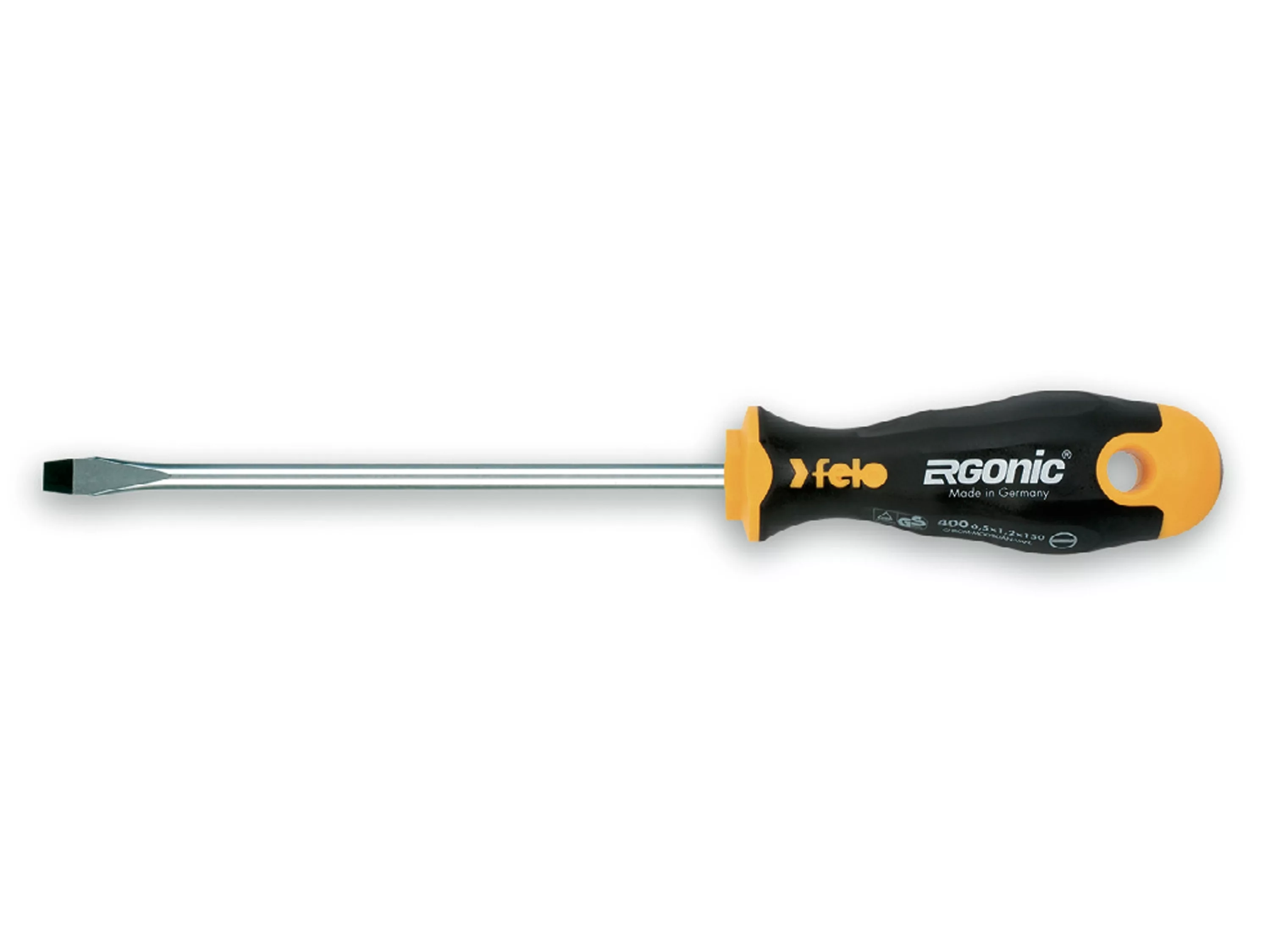 Отвертка Ergonic плоская шлицевая 8,0X1,2X300 FELO 400 088 10