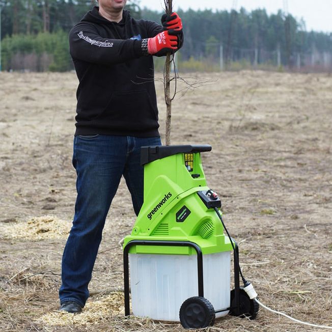 Измельчитель с ящиком электрический Greenworks 230V GACSB 2500W 2206707