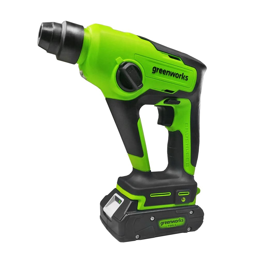Перфоратор аккумуляторный Greenworks 24V 1,2 Дж GD24SDS1 3803107, бесщеточный, без АКБ и ЗУ