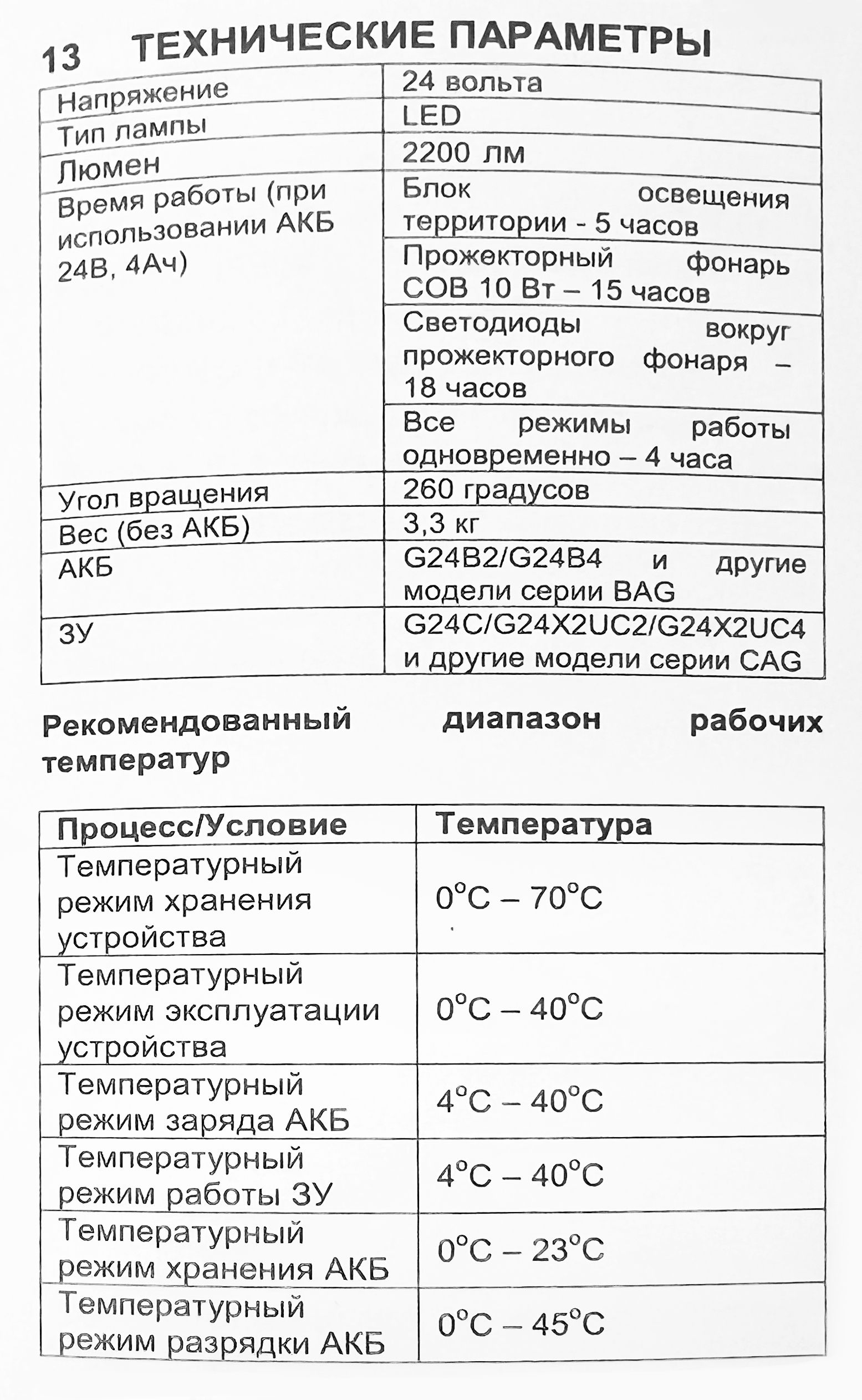 Мачта светодиодная осветительная 2-в-1 (2200 лм) аккумуляторная Greenworks 24V 3401107, без АКБ и ЗУ