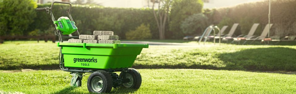 самоходная тележка greenworks