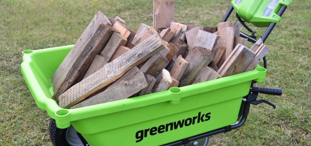 самоходная аккумуляторная тележка от гринворкс