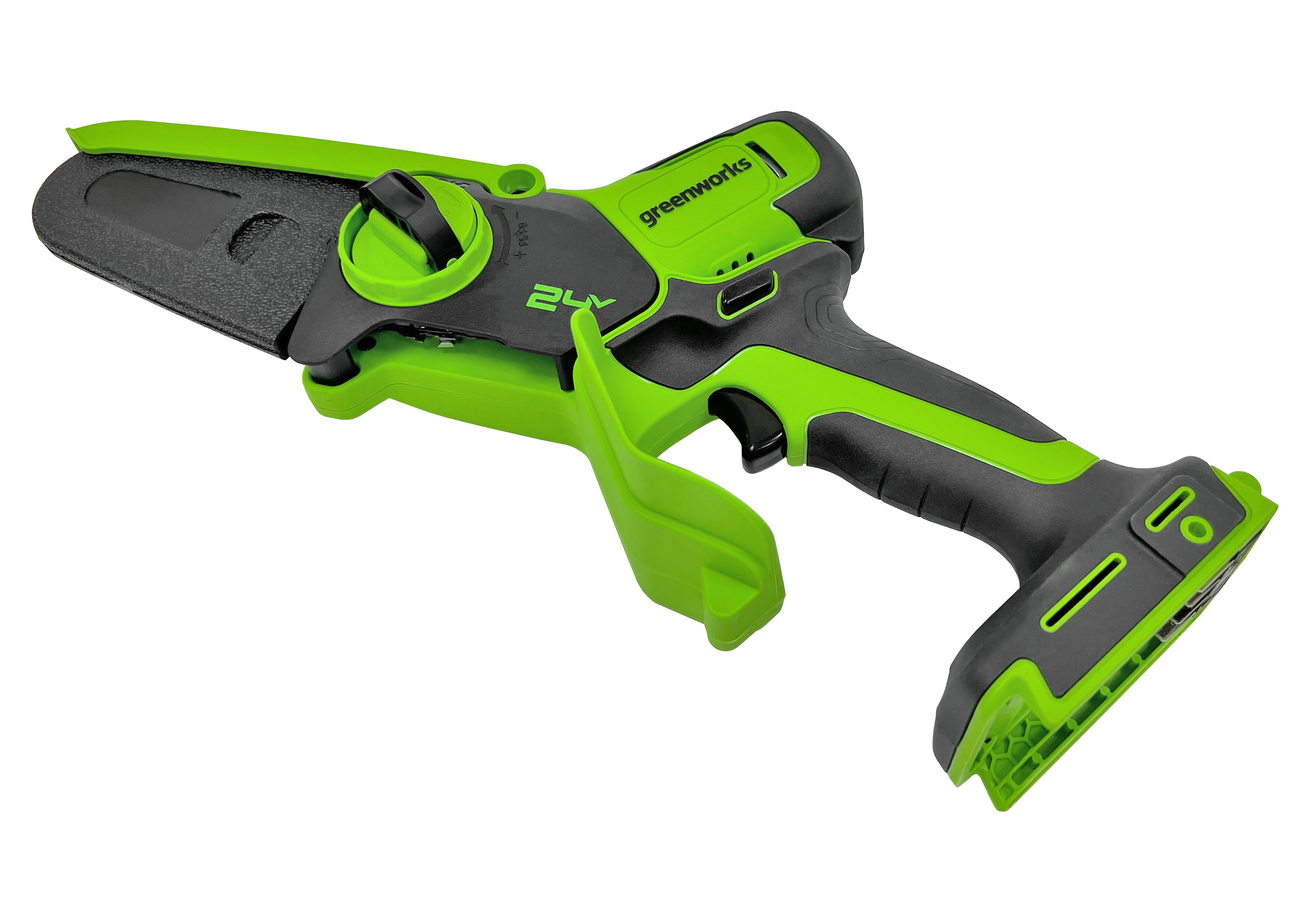 Мини-пила аккумуляторная цепная Greenworks 10 см 24V G24MCS10 2008207, без аккумулятора и зарядного устройства