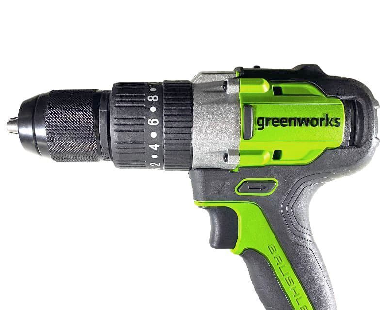 Дрель-шуруповерт ударная аккумуляторная Greenworks 24V GD24DD60 (60 Нм) 3704107, бесщёточная, без АКБ и ЗУ