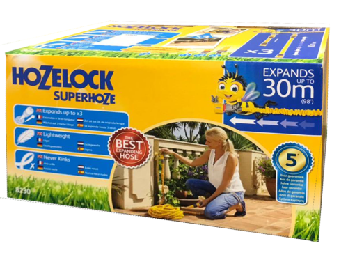 Шланг для полива HoZelock 8230 растягивающийся 30 м с коннекторами и наконечником для шланга