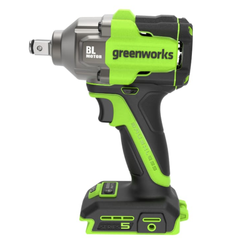 Гайковёрт ударный аккумуляторный Greenworks 24V 500Нм IW5500 3805007, бесщёточный, без АКБ и ЗУ