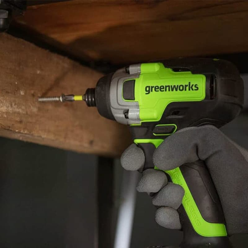 Винтовёрт импульсный 300 Нм аккумуляторный Greenworks 24V GD24ID3 3802807, бесщёточный, без АКБ и ЗУ