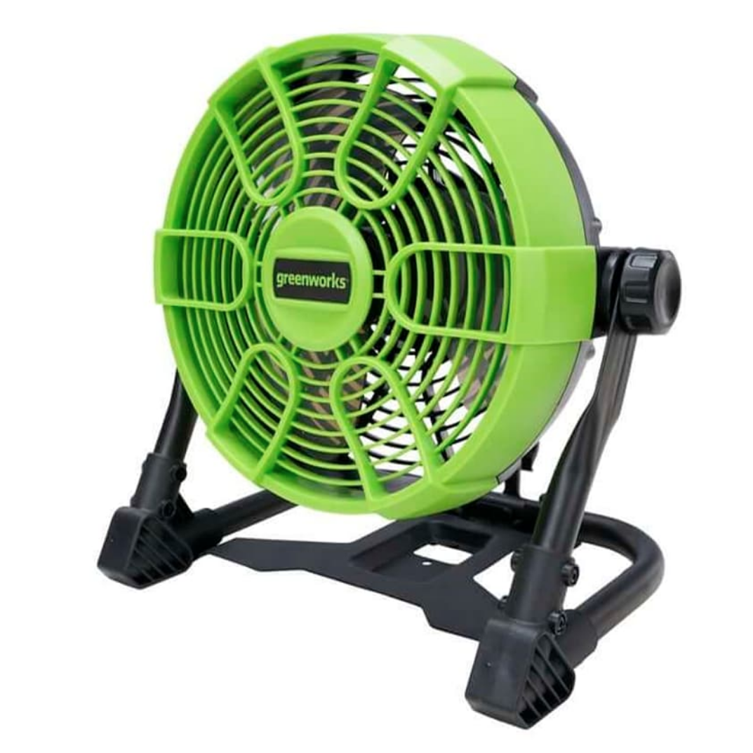 Вентилятор аккумуляторный с гибридным питанием Greenworks G24FAN 24V/110-240V 3503407, без АКБ и ЗУ