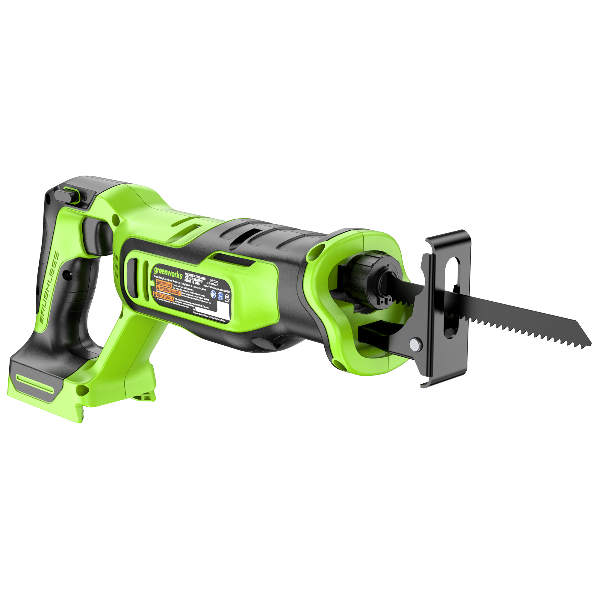 Пила сабельная аккумуляторная Greenworks 24V GPT-BLRS-1 1200607, бесщеточная, без АКБ и ЗУ