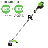 Триммер аккумуляторный Greenworks 40 см (1.2 кВт) 82V ST121 2112507, бесщёточный, с АКБ на 5 А*ч и ЗУ