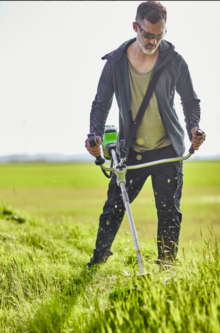 Триммер аккумуляторный 40 см с велосипедными ручками Greenworks 60V GD60BCB 2108407, бесщёточный, без АКБ и ЗУ