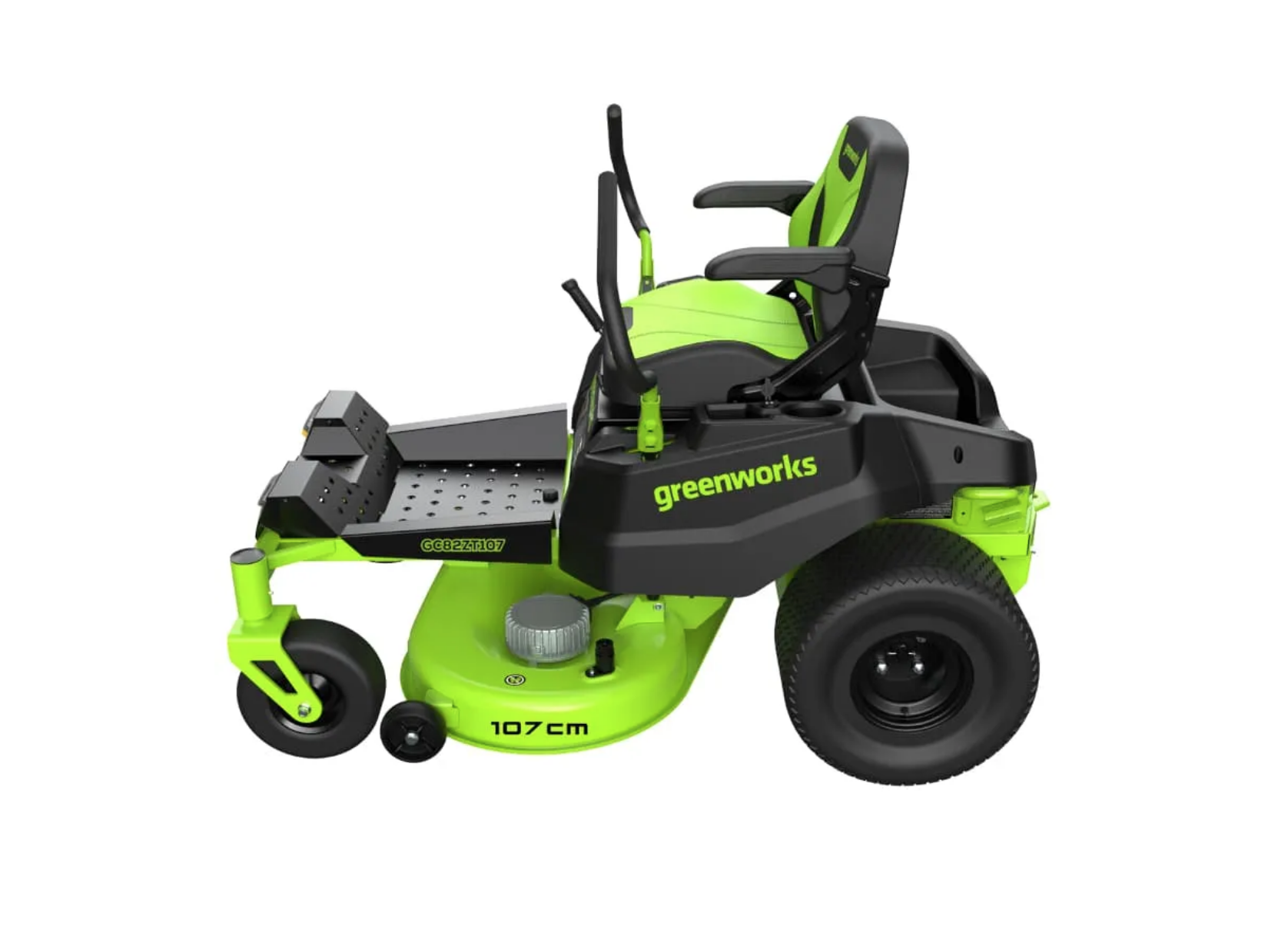 Газонокосилка аккумуляторная самоходная с сиденьем 107 см Greenworks Zero Turn CrossoverT GC82ZT107 82V 7404107, бесщеточная, без АКБ и ЗУ