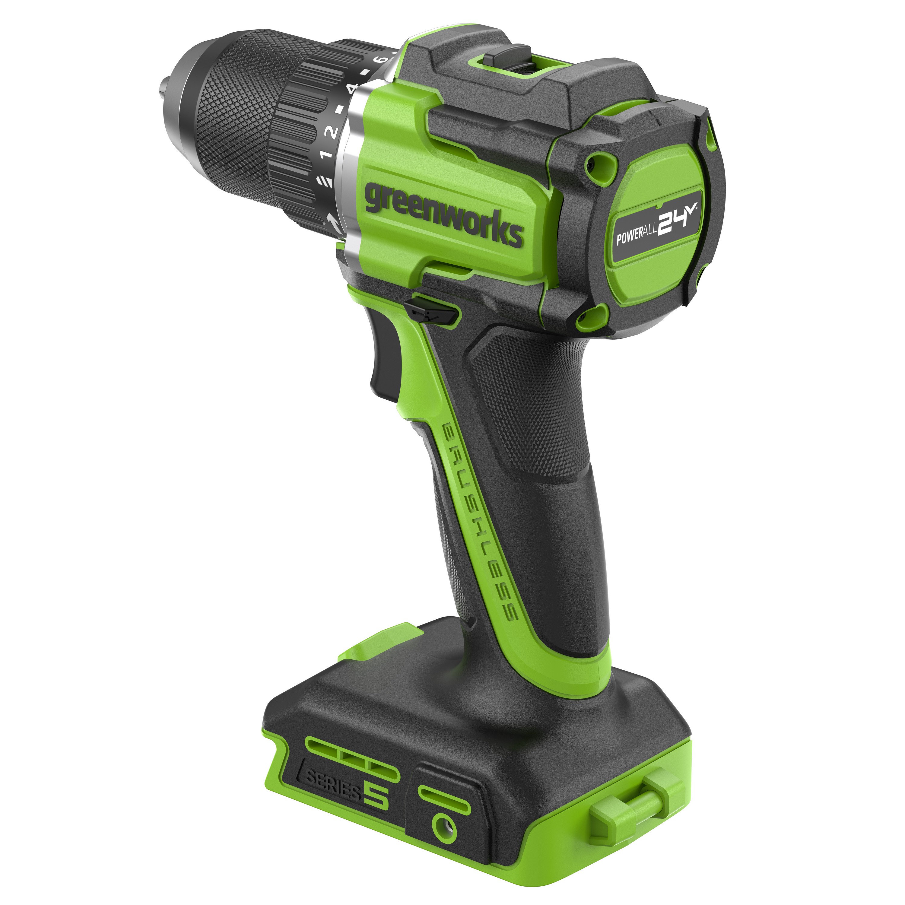 Дрель-шуруповерт 30/60 Нм аккумуляторная Greenworks 24V DD560 3708407, бесщеточная, без АКБ и ЗУ