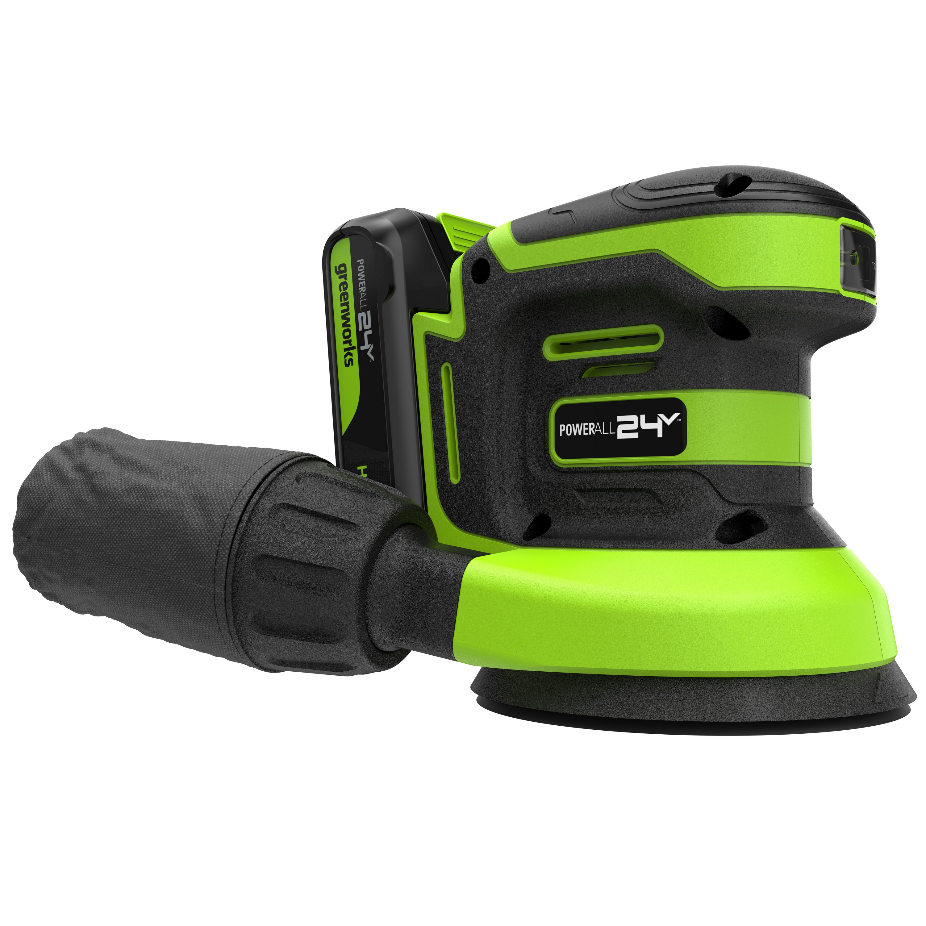 Шлифмашинка эксцентриковая 125 мм аккумуляторная Greenworks 24V OS325 3100907, без АКБ и ЗУ
