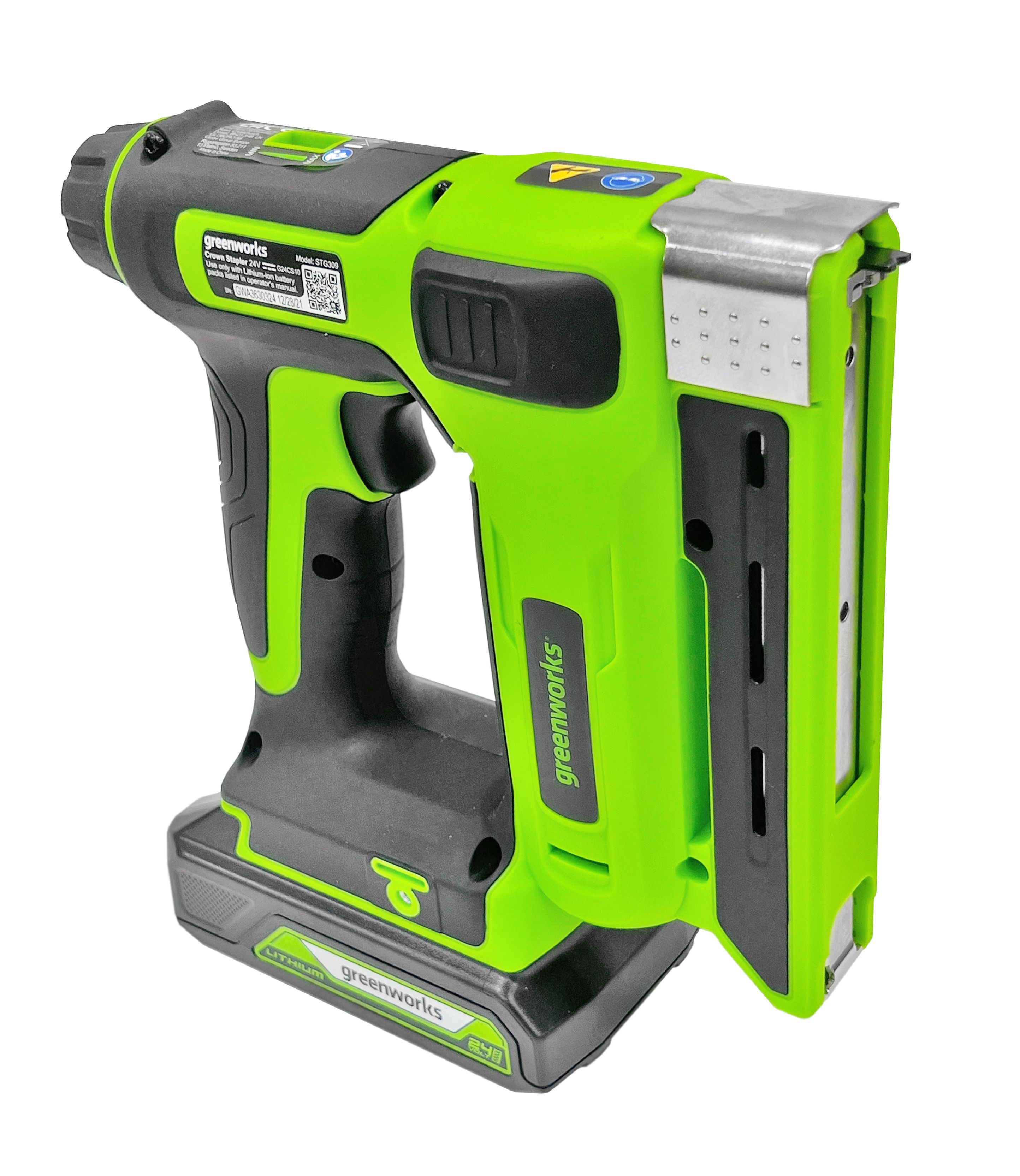 Степлер аккумуляторный Greenworks 24V G24CS10 3400107, без АКБ и ЗУ