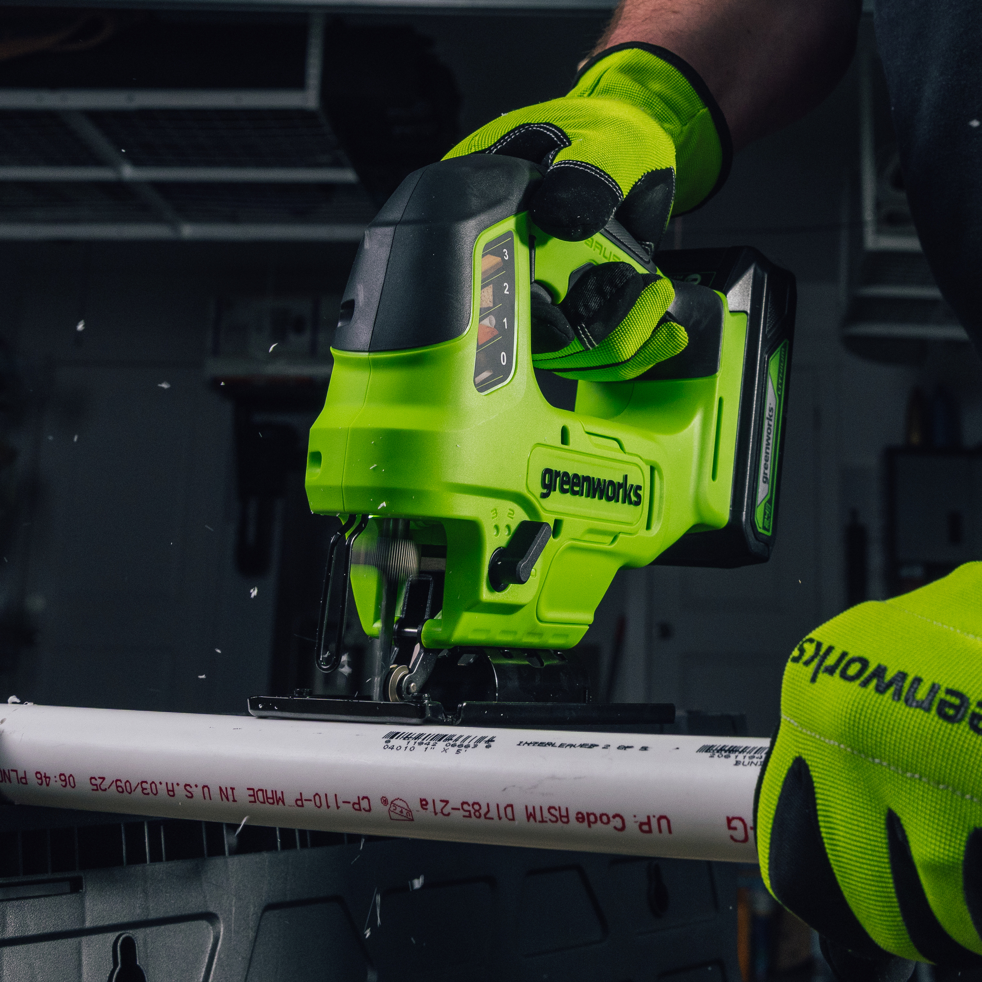 Лобзик аккумуляторный Greenworks GD24JS90 24V 3601707 (3000 ход/мин), бесщеточный, без АКБ и ЗУ