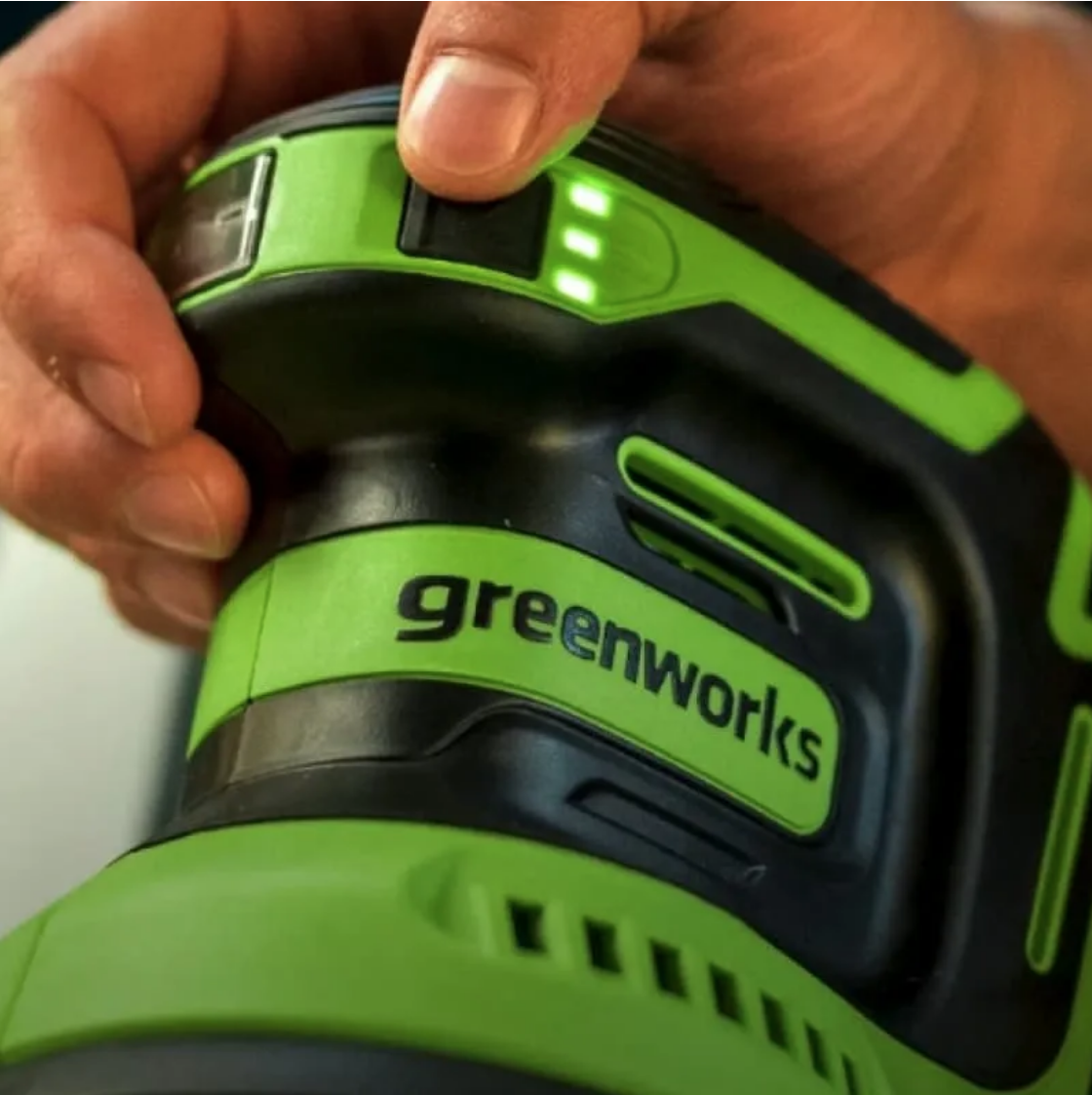 Шлифмашинка эксцентриковая 125 мм аккумуляторная Greenworks 24V OS325 3100907, без АКБ и ЗУ